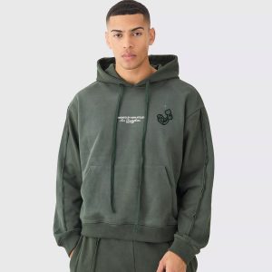 Oversized Boxy Official Spray Wash Hoodie