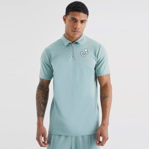 Slim 1/4 Zip Short Sleeve Polo