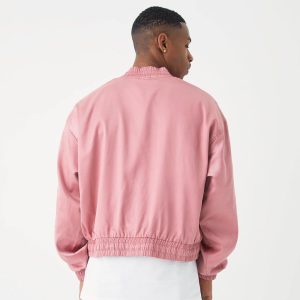 Stylish Oversized Satin Bomber with Premium Textured Fabric