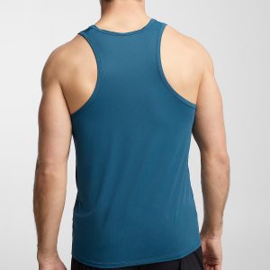 Solid-colour drop armhole micro-perforated tank top