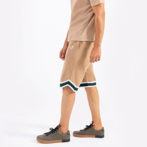 Relaxed Cargo Shorts in Washed Camo with Fixed Waistband