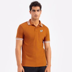 Men’s Slim Fit Polo with Signature Tipped Pique Design