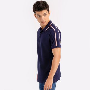 Slim Fit Men’s Polo Shirt  Stylish Tipped Pique Detail