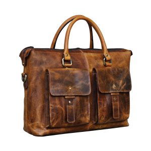 Laptop Messenger Bag – Brown