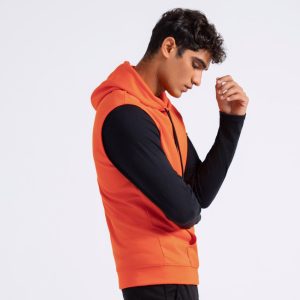 Black and Orange Varsity Hoodie Modern Oversized Design